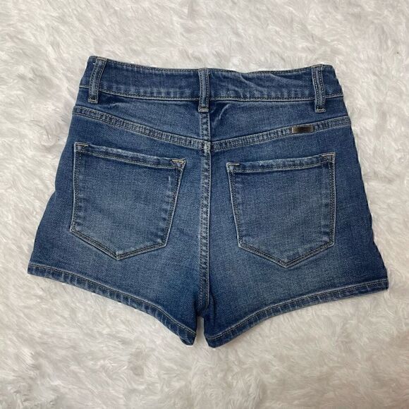 KanCan High Rise Blue Jean Shorts Button Fly Size 3 / 25 - Picture 8 of 9